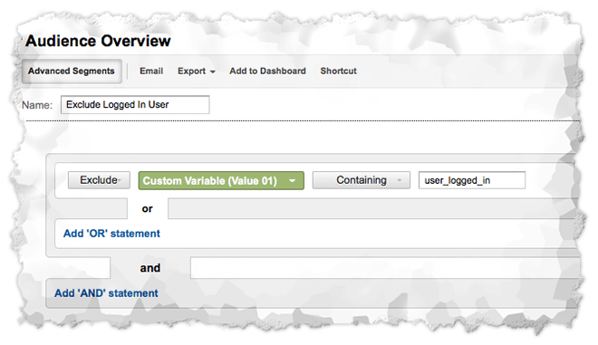 Alternatively, you can use Custom Variables or events to identify such traffic