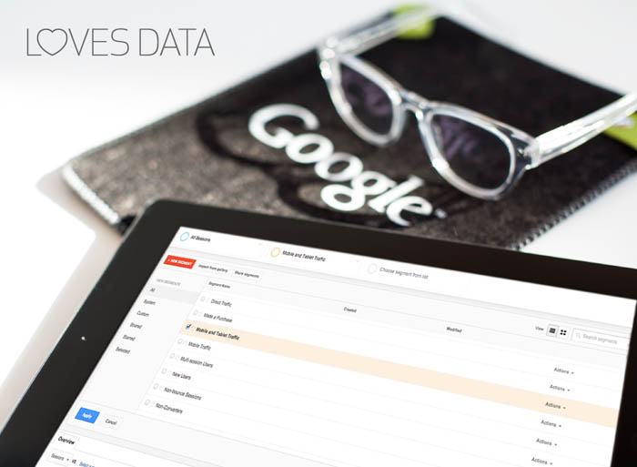New segment sharing options in google analytics