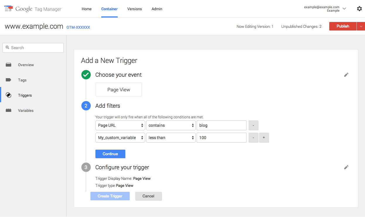 If you look at the new interface, you’ll see some new terms:triggers(previouslyr