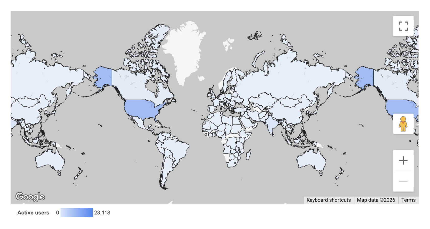 Geographic map chart in Looker Studio