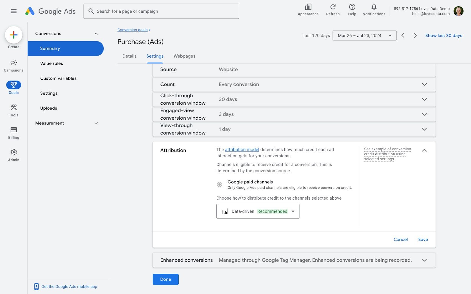 Selecting an appropriate attribution model based on your marketing objectives an