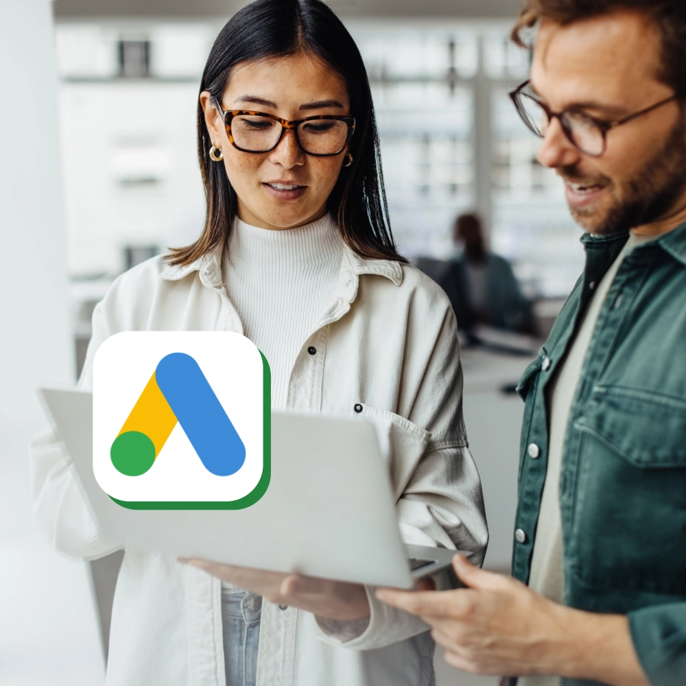 Learning Google Ads on a laptop by taking the Google Ads course