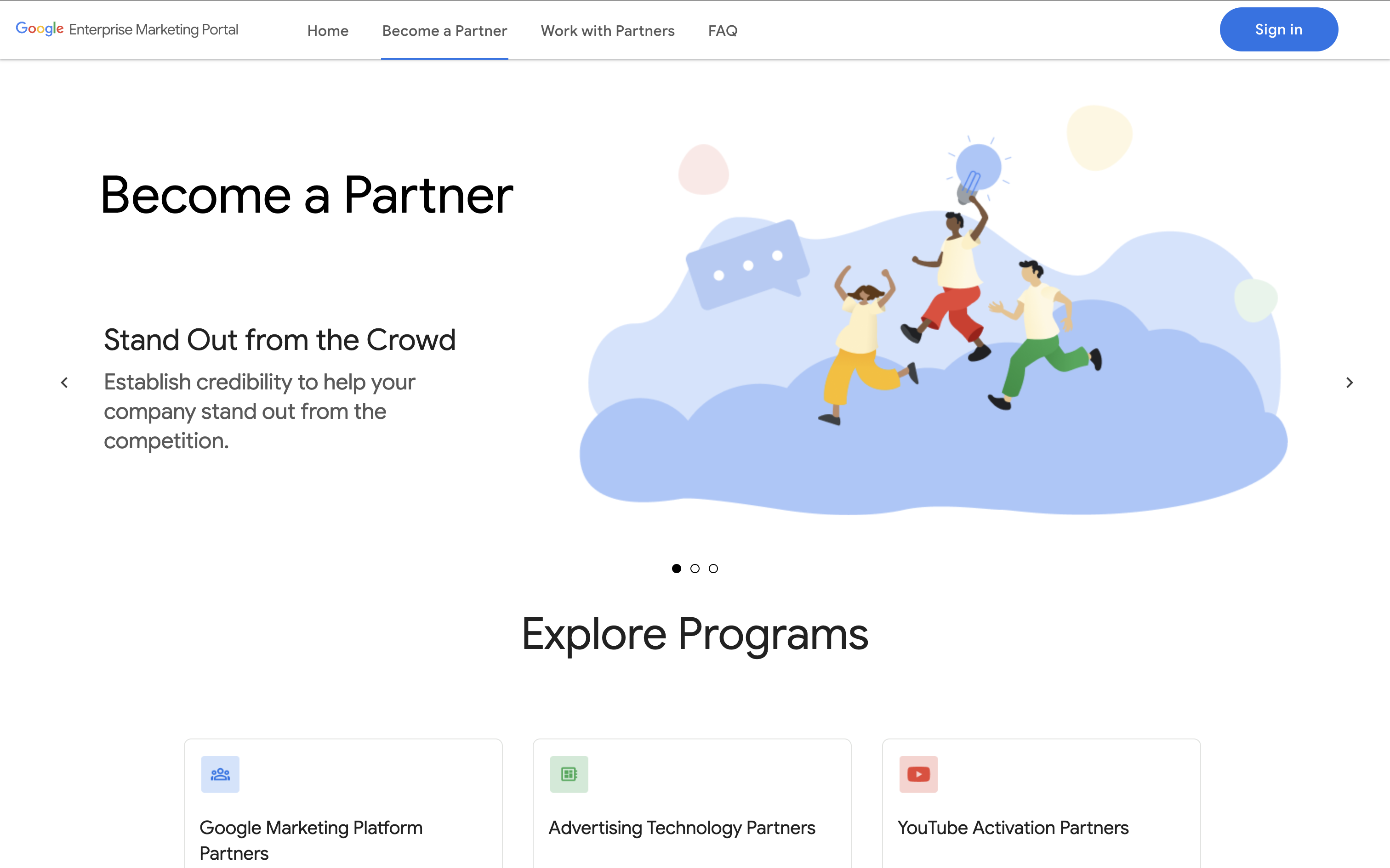 Google Marketing Platform Partner website