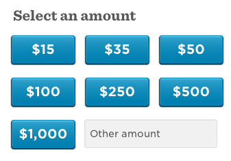 For Obama, the majority of default donation options are less than $200, with the