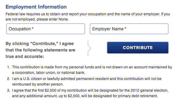 For Romney, the necessary terms, conditions, and explanations for form fields ar